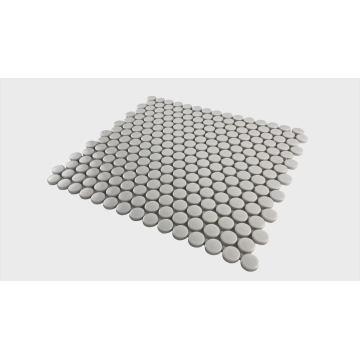 ceramic bathroom wall tile gray matt round crystal mosaic tile